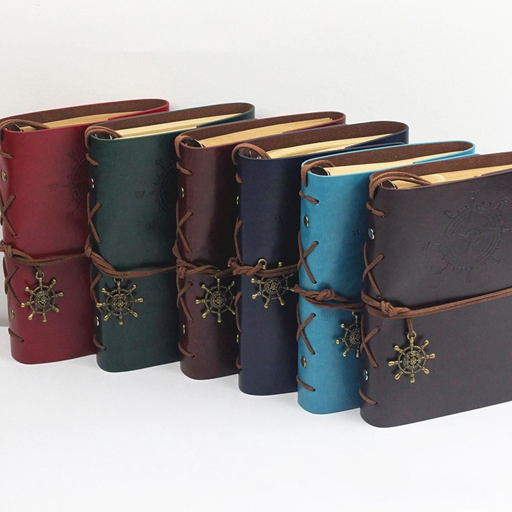 Bloc-Notes Spiral En Cuir Pu Rtro Ancre De Pirate Vintage ... - 3