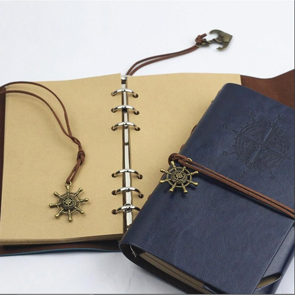Bloc-Notes Spiral En Cuir Pu Rtro Ancre De Pirate Vintage ... - 7