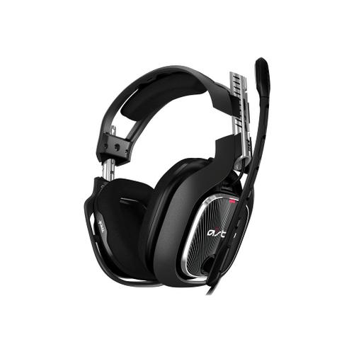 ASTRO A40 TR - For PS4 - micro-casque - circum-aural - filaire - jack 3,5mm - isolation acoustique - noir - avec Astro MixAmp Pro TR