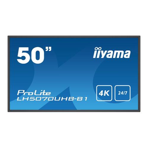 iiyama ProLite LH5070UHB-B1 - Classe de diagonale 50" (49.5" visualisable) écran plat LCD - signalisation numérique - 4K UHD (2160p) 3840 x 2160 - noir mat