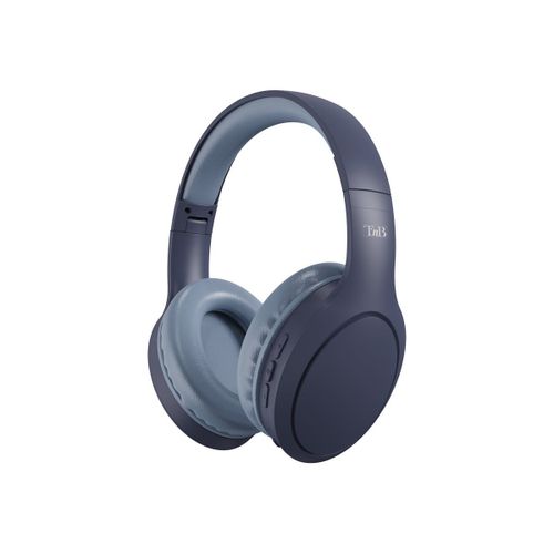 T'nB TONALITY - Écouteurs avec micro - circum-aural - Bluetooth - sans fil - isolation acoustique - gris orageux, bleu marine