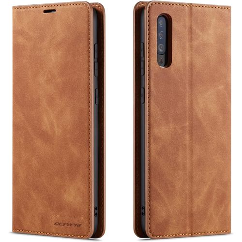 Etui Pour Samsung Galaxy A50, Housse En Cuir Premium Pu Portefeuille Coque, [Fentes Pour Cartes] [Fermoir Magnetique] [Stand Fonction] Flip Coque Pour Samsung Galaxy A30s A50 A50s - Marron