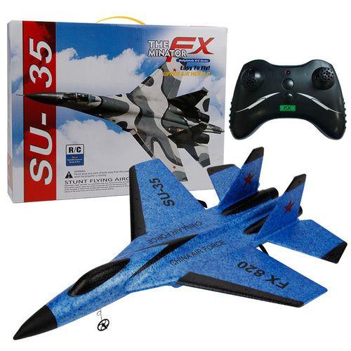 Avion De Chasse Rc En Mousse 2.4ghz Avion De Planeur À Aile Fixe Modèle D'avion Télécommandé Jouets Pour Enfants Garçons Cadeau Su-35 Sans Boîte D?Origine