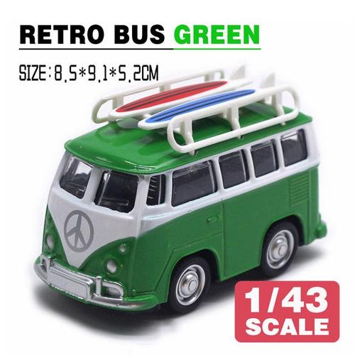 Échelle 1:43 Bus Classique En Métal Moulé Sous Pression Jouets Voitures Modèles Collection Pour Garçon Enfants Enfants Loisirs Véhicule Facile À Transporter Sans Boîte D?Origine