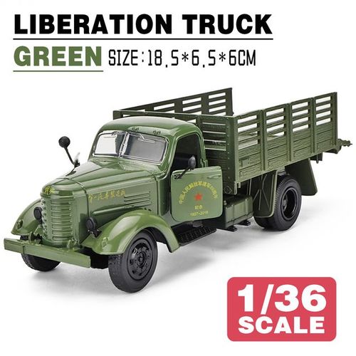 Échelle 1/36 Camion De Libération 18.5cm Métal Militaire Moulé Sous Pression En Alliage Jouets Voitures Modèles Camions Pour Garçons Enfants Enfants Véhicules Sans Boîte D?Origine