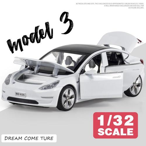 Échelle 1 32 Tesla Modèle 3 X Métal Acier Moulé Sous Pression Alloy Jouets Voitures Modèles Camions Pour Garçons Enfants Enfants New Energy Vehicles Collection Sans Boîte Dorigine