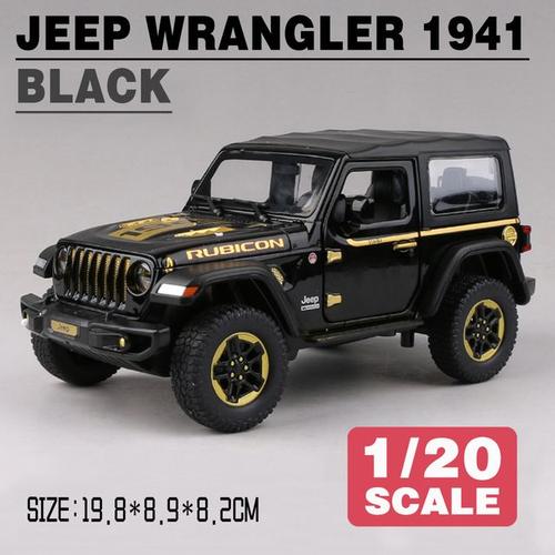 Échelle 1/20 Jeep Wrangler Rubicon Métal Moulé Sous Pression En Alliage Jouets Voitures Modèles Camions Pour Garçons Enfants Enfants Véhicules Passe-Temps Et Objets De Collection Sans Boîte D?Origine