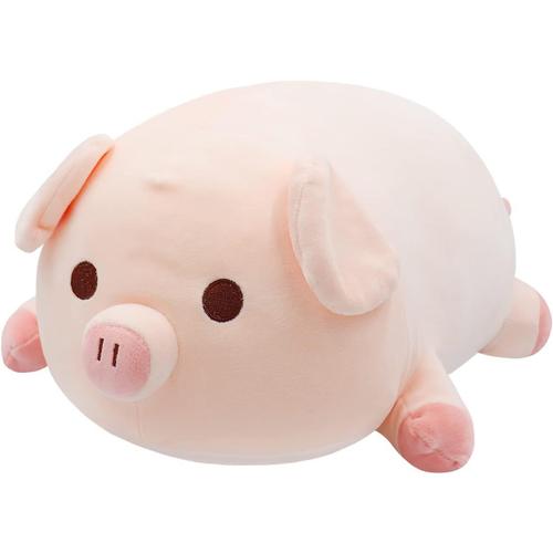 Peluche Cochon En Peluche Oreiller Potelé En Peluche Jouet Réaliste  Oreiller Animal En Peluche Mignon Cochon Coussin Cadeau De Noël Jouet  Cadeau D'anniversaire Maison Doux Coussin Oeil Rond 40CM