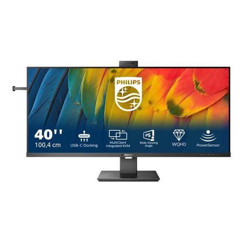 Philips 40B1U5601H - 5000 Series - écran LED - 40" (39.53" visualisable) - 3440 x 1440 UWQHD @ 120 Hz - IPS - 300 cd/m² - 1200:1 - HDR10 - 4 ms - HDMI, DisplayPort, 2xUSB-C - haut-parleurs - noir