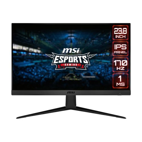 MSI Optix G2412 - Écran LED - jeux - 23.8" - 1920 x 1080 Full HD (1080p) @ 170 Hz - IPS - 250 cd/m² - 1100:1 - 1 ms - 2xHDMI, DisplayPort - noir