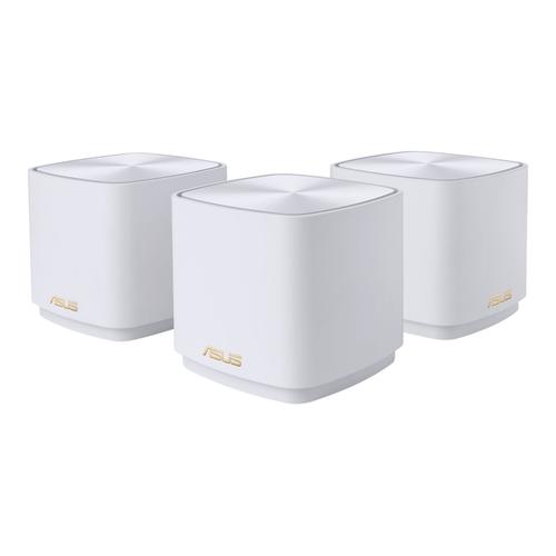 ASUS ZenWiFi XD4 Plus - - système Wi-Fi - (3 routeurs) - jusqu'à 4800 pieds carrés - 1GbE - Wi-Fi 6 - Bi-bande