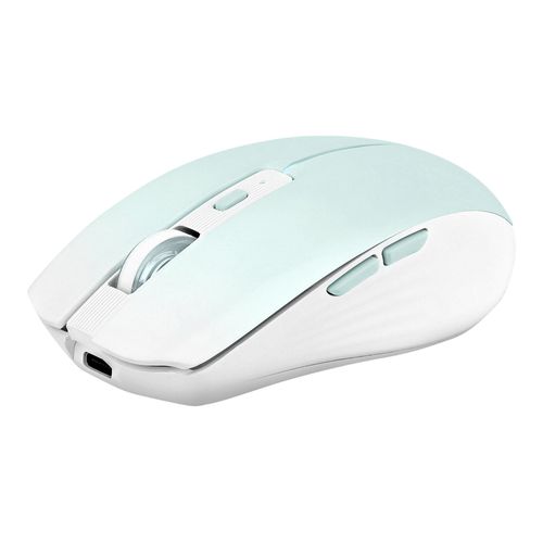 T'nB - Souris - double connexion, rechargeable - 6 boutons - sans fil - 2.4 GHz, Bluetooth - récepteur sans fil USB - bleu