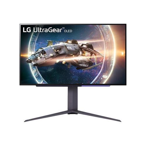LG UltraGear 27GR95QE-B - Moniteur OLED - jeux - 27" (26.5" visualisable) - 2560 x 1440 QHD @ 240 Hz - 1000 cd/m² - 1500000:1 - HDR10 - 0.03 ms - 2xHDMI, DisplayPort - gris violet