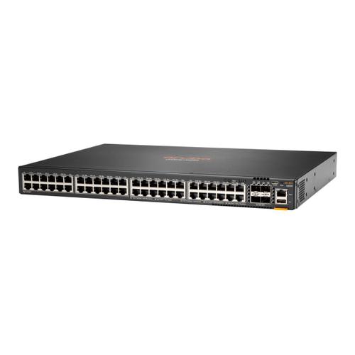 HPE Aruba Networking CX 6200F 48G 4SFP+ Switch - Commutateur - C3 - Géré - 48 x 10/100/1000 + 4 x 100/1000/10G SFP+ - de l'avant et du côté vers l'arrière - Montable sur rack
