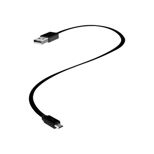 T'nB - Câble USB - USB (M) pour 24 pin USB-C (M) - 5 V - 2.4 A - 30 cm - plat - noir