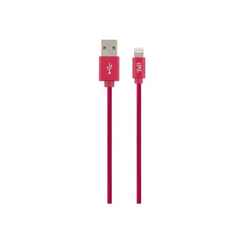 T'nB - Câble Lightning - 4 pin mini-USB Type A mâle pour Lightning mâle - 2 m - rouge