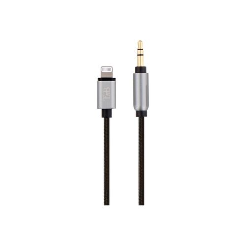 T'nB - Câble Lightning vers jack pour casque - Lightning mâle pour mini-phone stereo 3.5 mm mâle - 1.2 m - noir