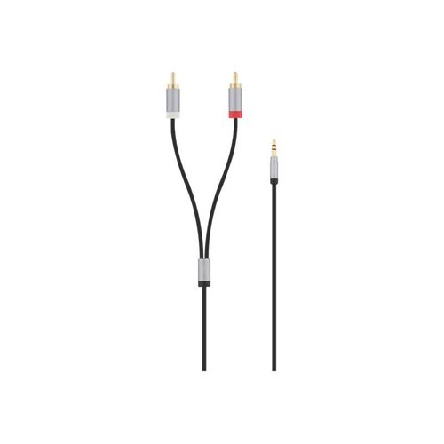 T'nB Music - Câble audio - mini-phone stereo 3.5 mm mâle pour RCA x 2 mâle - 1.2 m - noir