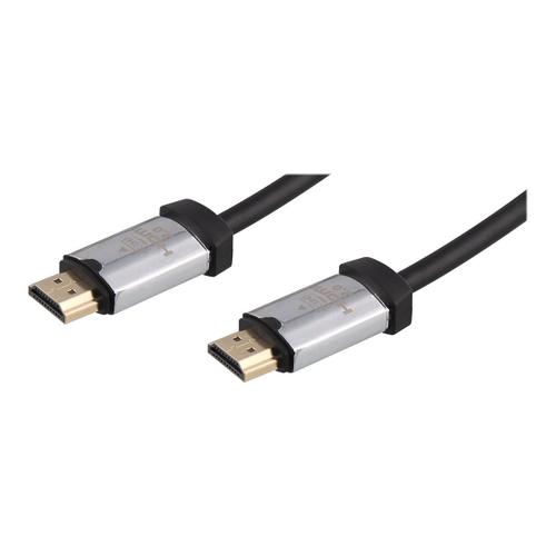 T'nB - Câble HDMI - HDMI mâle bouchon de protection pour HDMI mâle bouchon de protection - 2 m - triple blindage - noir - Prise en charge de l'Ultra HD 4K