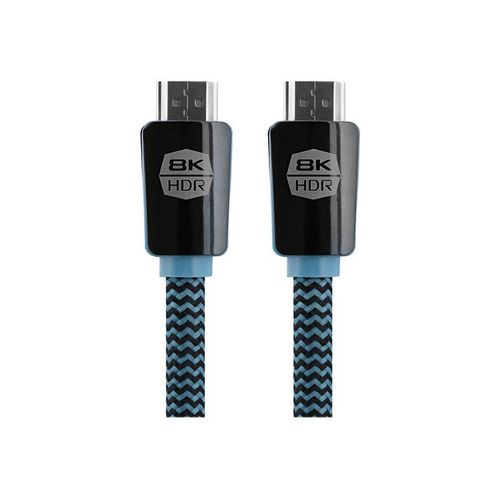 T'nB - Câble HDMI - HDMI mâle pour HDMI mâle - 2 m - noir, bleu - support pour 8K60Hz, support 4K 120 Hz, support vidéo 3D