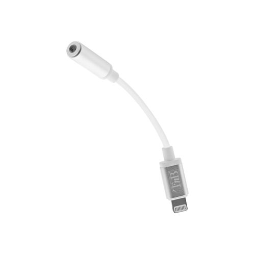 T'nB - Adaptateur Lightning vers prise de casque - Lightning mâle pour jack mini femelle - 10 cm - blanc