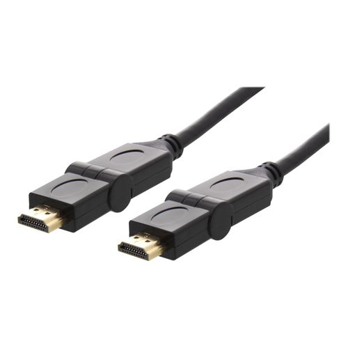 T'nB - Câble HDMI - HDMI mâle foldable pour HDMI mâle foldable - 2 m - support 4K, support vidéo 3D, prise en charge de 1920 x 1080 (1080p)
