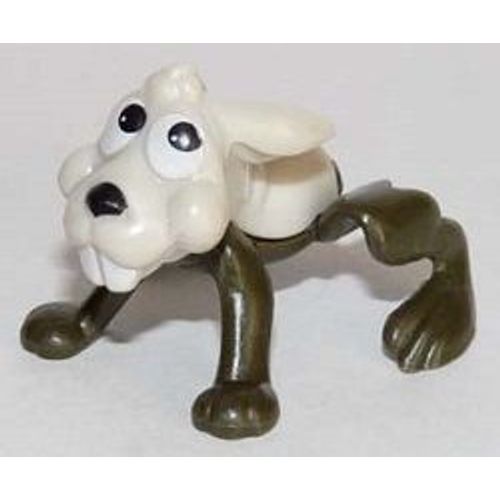 Figurine "Kinder" (1998) - Animaux Sauteurs / N° 3 - Lapin Gris ( K99n3 / K99-3 )