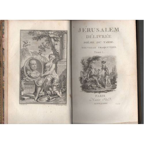 Jérusalem Délivrée Poëme Du Tasse Nouvelle Traduction Par Charles François Lebrun - Musier Fils Paris 1774 Complet En 2 Volumes In-8