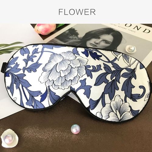 De Repos Pour Les Yeux En Soie De Mûrier Naturelle Pure,Couverture D'ombre Rembourrée,Pour Les Voyages,Pour La Détente,Couvre-Yeux Normal,Pour 19 Mamans - Type Flower