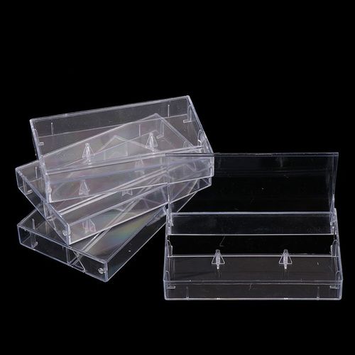 Boîte à cassette transparente anti-poussière, boîtier à cassette statique vierge, boîte de rangement audio, rangement domestique, nouveau, 10 pièces