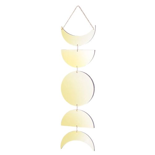 Miroir décoratif mural en acrylique, Phase de lune scandinave 2D, style bohème, décoration murale