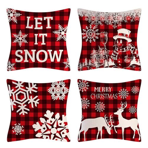 Housse De Coussin Décorative De Noël, Taie D'oreiller En Forme D'élan, Pour La Maison, Taille De Canapé