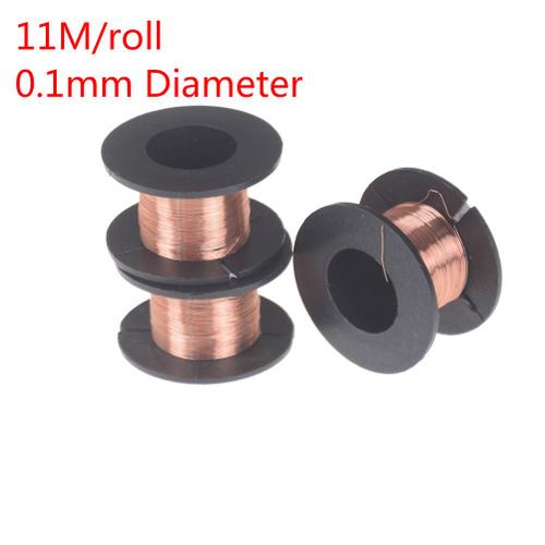 11m/rouleau 0.1mm Diamètre Fil Verni Mince Fil De Cuivre BRICOLAGE Rotor Fil Émaillé BRICOLAGE Électroaimant Technologie Faisant