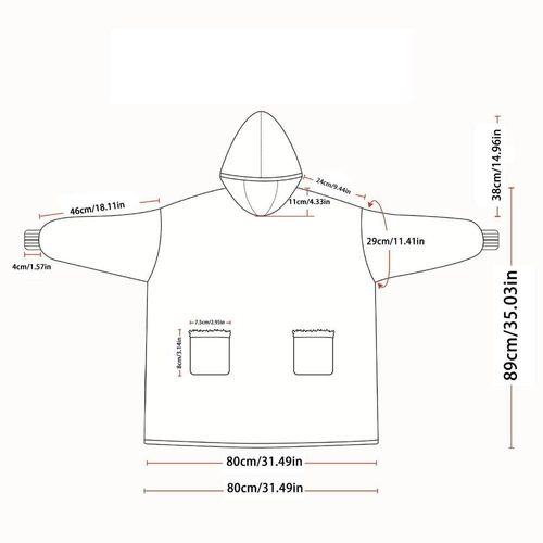 Couverture D'hiver À Capuche Avec Manches Pour Adulte, Goutte, Portable, Ronde, Grande Robe Confortable, Sweat-Shirt, Ultra Peluche, Chaude