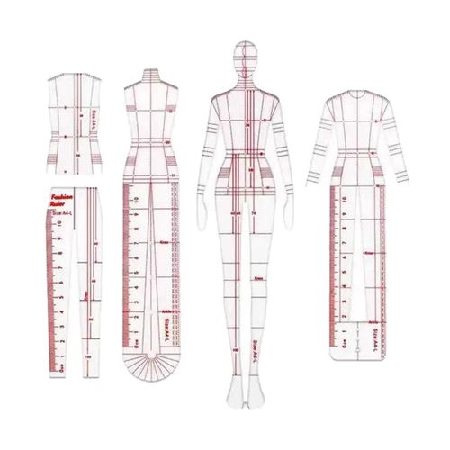 Ensemble De Règles De Gabarit De Dessin De Mode,Conception De Vêtements,Couture De Proximité,Tailleur De Créateurs,4 Pièces