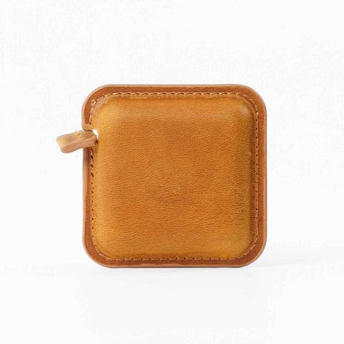Règle De Traction À Ruban À Mesurer En Cuir Véritable,Mini,Faite À La Main,Couche Supérieure En Peau De Vache,Rétro Vintage,Règle Rétractable Portable 150cm/60"" - Type Square Brown