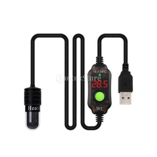 Chauffage Led Usb Pour Petits Poissons D'aquarium, Contrôleur De Température Réglable, Chauffage Précieux Pour Tortue, Protection, Le Plus Récent