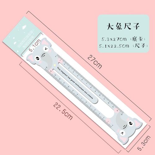 Dessin D'animaux Couleur Bonbon,1 Pièce,Kawaii,Papeterie,Règle En Plastique Droite,Chaton Coréen,Bureau,École - Type F