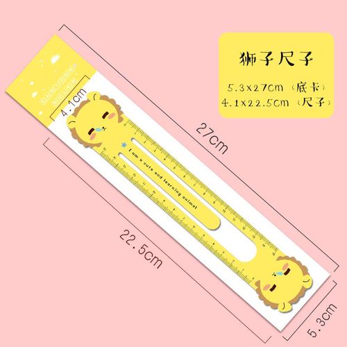 Dessin D'animaux Couleur Bonbon,1 Pièce,Kawaii,Papeterie,Règle En Plastique Droite,Chaton Coréen,Bureau,École - Type D