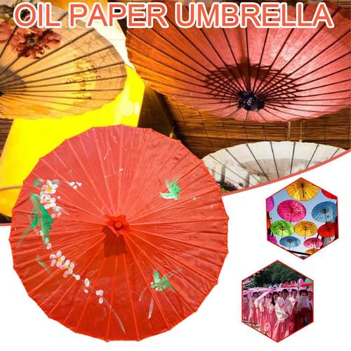 Parapluie De Danse En Soie Et Papier D'huile Pour Femmes, Accessoire De Photographie, Léger, Vintage, Chinois, F2o9
