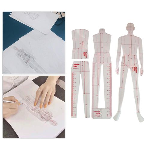 Règle De Mesure Pour Vêtements,Modèle,Design De Vêtement,Illustration De Mode,Pour Spoeurs,Tailleurs,Olympiques De Créateurs,Robes