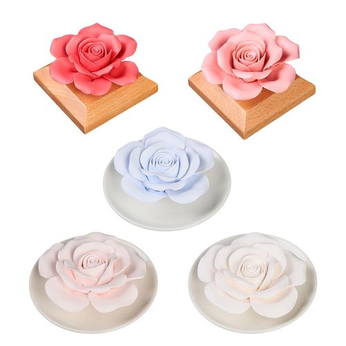 Diffuseur essentiel en céramique Base en bois artisanat décoratif, diffuseur d'aromathérapie passif pour bureau salle de voiture maison salon de thé