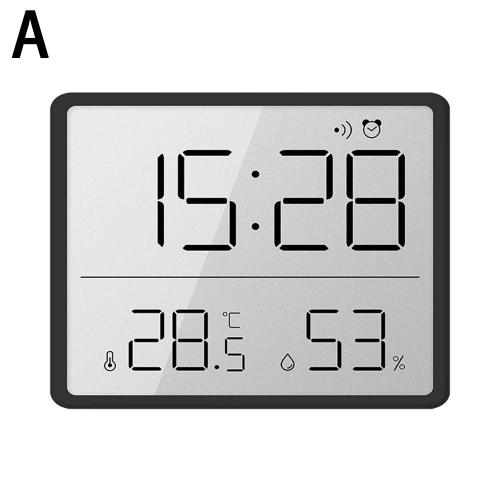 Horloge électronique Ultra fine, horloges numériques simples, installation multifonctionnelle, alarme de température et d'humidité, écran Lcd Cl F6k6