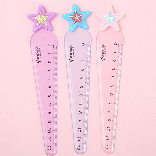 Keen Brook-Règle Droite En Plastique Mignon,Carotte,Étoile,Épée,Kawaii,Bureau,École,Chaton,Cadeau,1 Pc - Type A