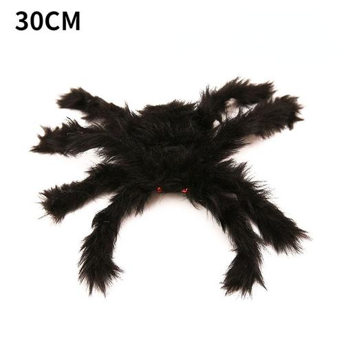Peluche d'araignée géante noire d'horreur 30cm/50cm/150cm, accessoires de décoration de fête d'halloween, jouets pour enfants, décor de maison hantée alpinol