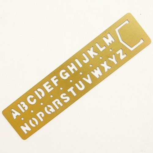 Règle Multifonction Créative En Laiton,Marque-Page Lettres Et Chiffres,Modèle Outils De Peinture,Cadeaux Pour Enfants,Papeterie Fournitures Scolaires - Type Letter Ruler