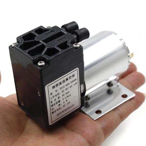 Mini pompe à vide, 12V, 120kpa, 5l/min, compresseur à diaphragme, aspiration d'air avec support, échantillons d'analyse