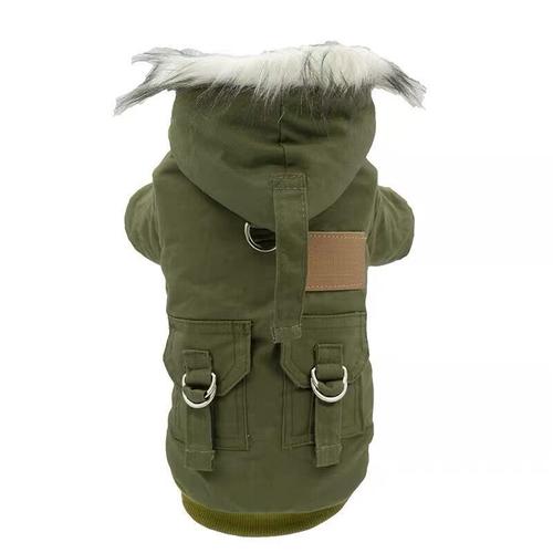 Vêtements D'automne Et D'hiver Pour Animaux De Compagnie, Vêtements Pour Petits Chiens, Double Couche, Plus Col Pelucheux, Outillage, Vêtements D'alpinisme En Coton, Nouvelle Collection