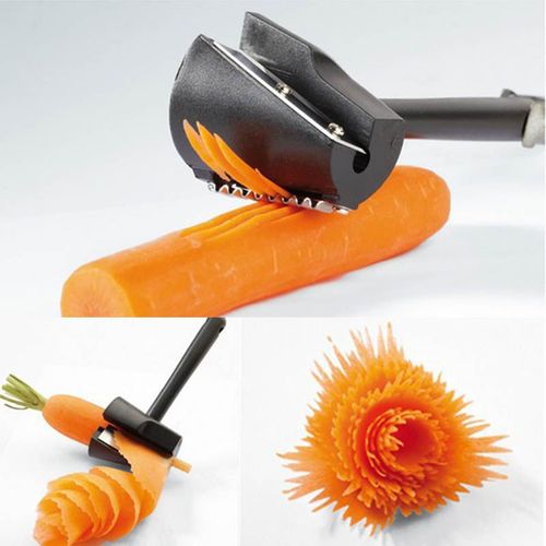Trancheur De Fruits Et Légumes, Accessoires De Cuisine, Rouleau Décoratif De Fleurs, Pomme De Terre, Carotte, Outil De Sculpture, 1 Pièce