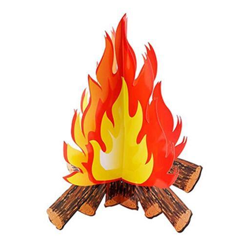 Fausse flamme en carton 3D pour Halloween, plaque de flamme artificielle  pour noël, décoration de Camping en plein air